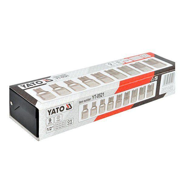 Jogo Chave Torx Soquete 9 pecas YT-0521 - YATO. - Jogo de Soquete